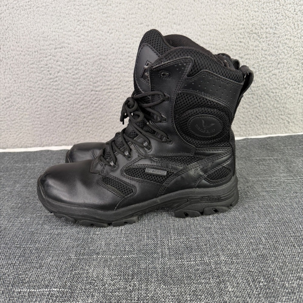 Thorogood Tactical Boots Mens 10.5 Black Safety Toe‎ Side Zip Waterproof Work